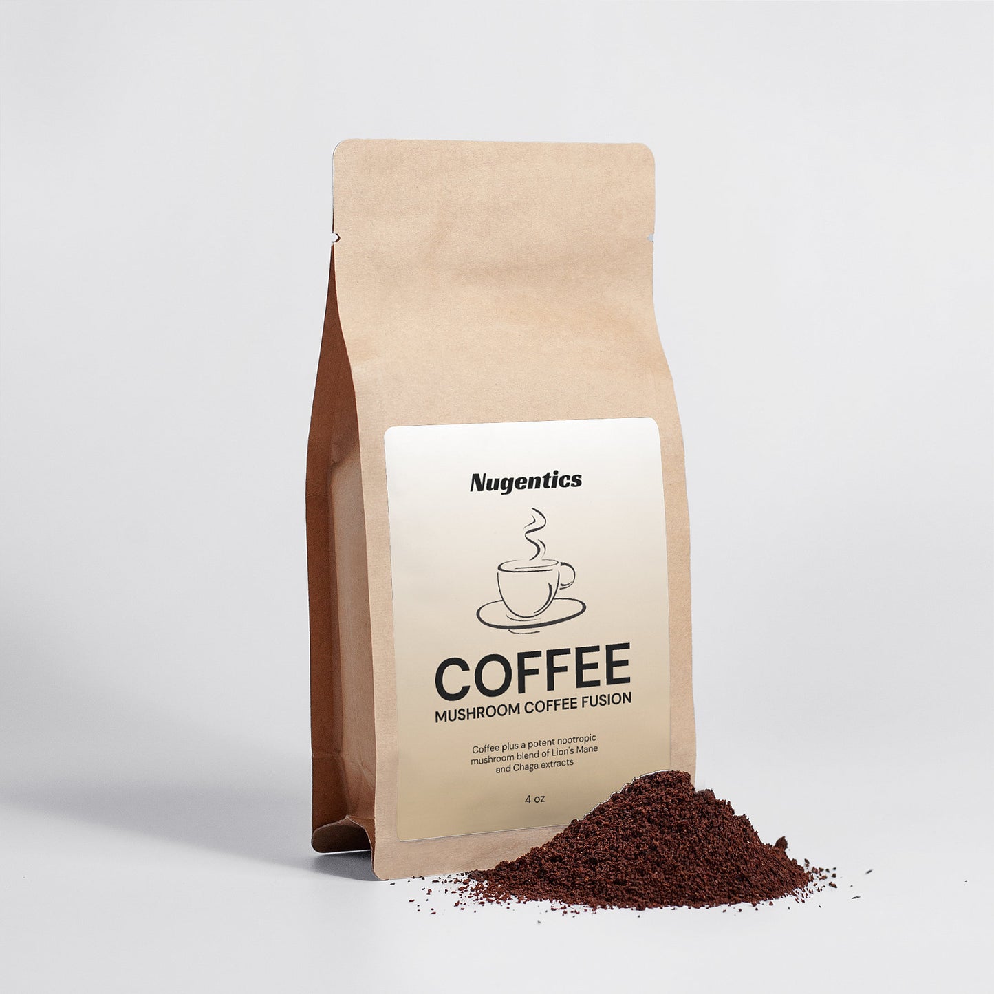 Mushroom Coffee Fusion - Lion’s Mane & Chaga 4oz - Nugentics