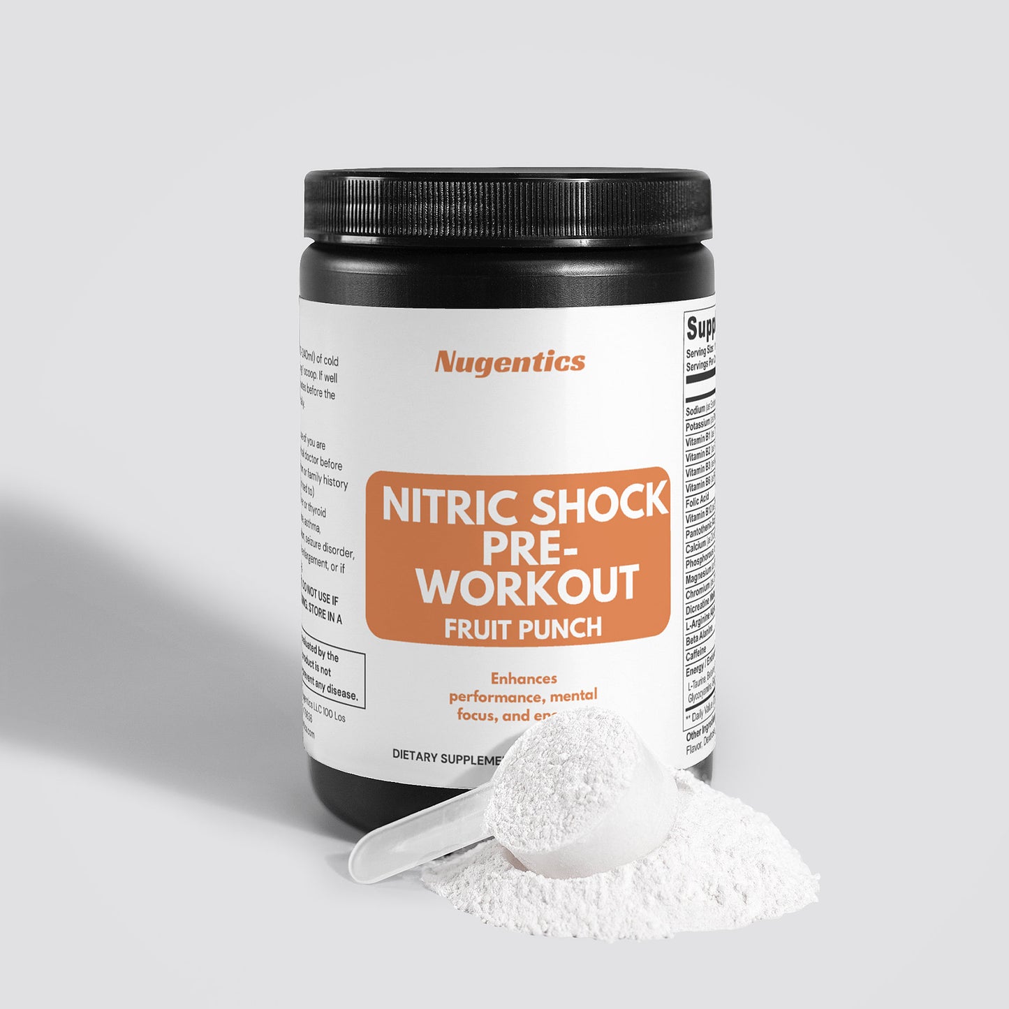Nitric Shock Pre-Workout Powder (Fruit Punch) - Nugentics