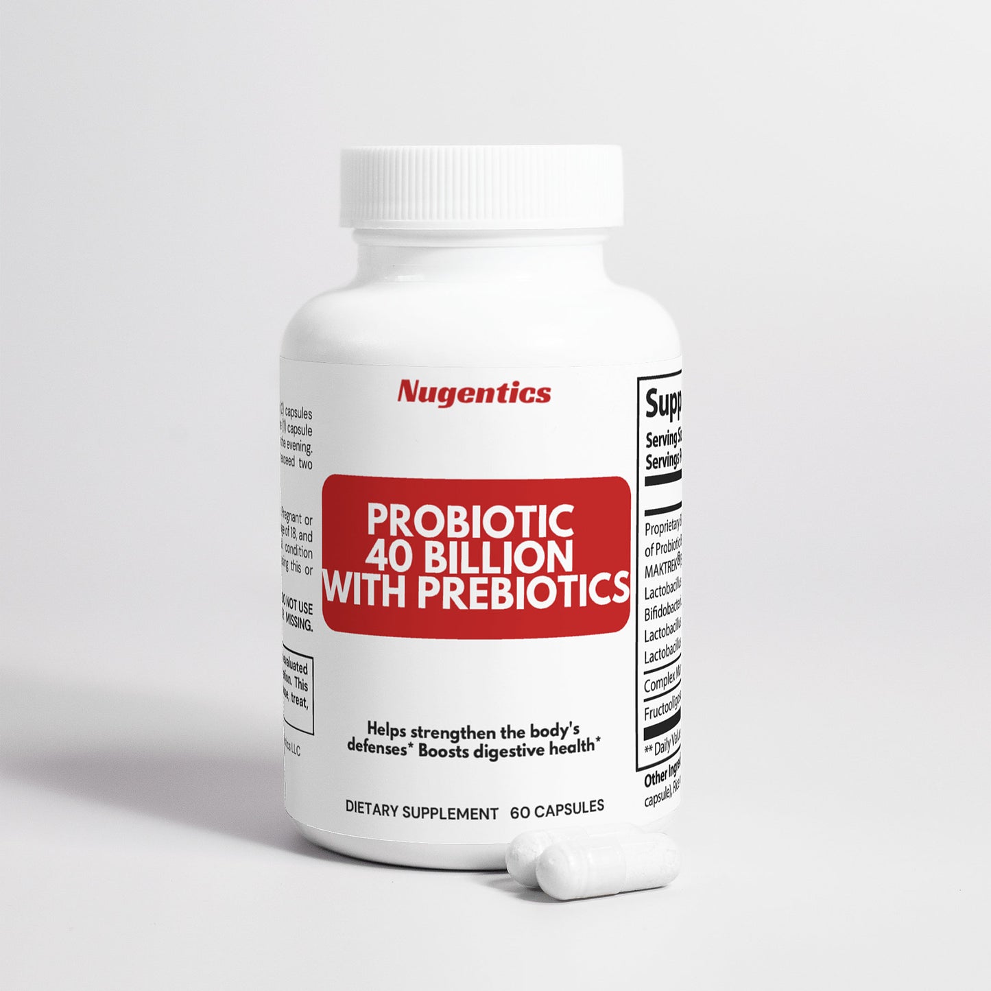 Probiotic 40 Billion with Prebiotics - Nugentics
