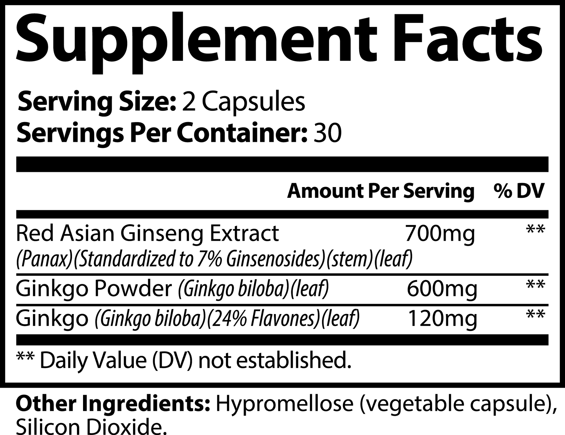 Nugentics Ginkgo Biloba + Ginseng - Nugentics