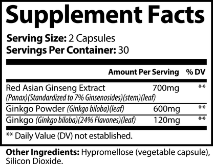 Nugentics Ginkgo Biloba + Ginseng - Nugentics
