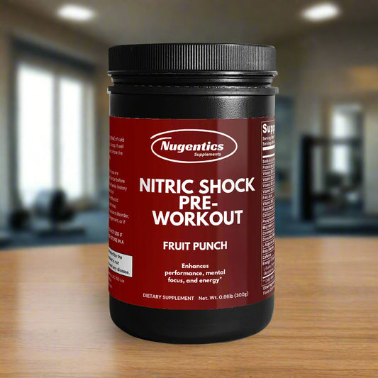 Nugentics Nitric Shock Pre-Workout Powder ⎮ Fruit Punch Flavor - Nugentics
