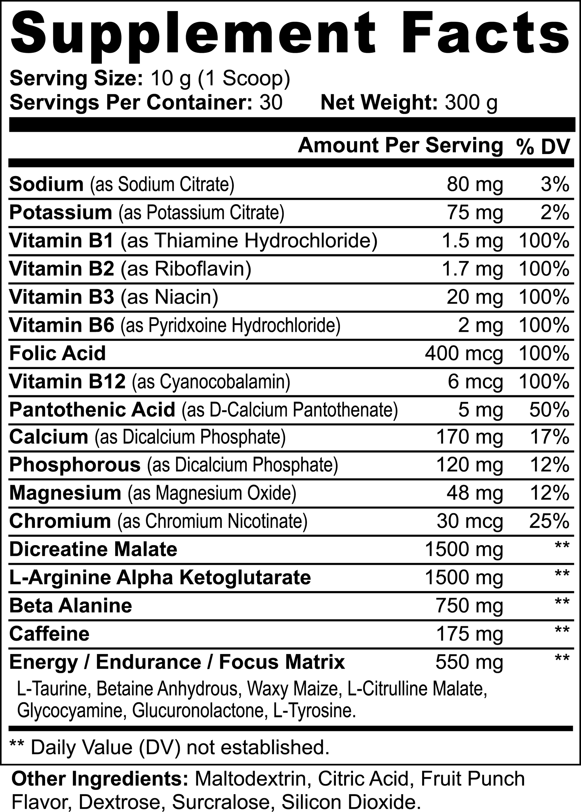 Nugentics Nitric Shock Pre-Workout Powder ⎮ Fruit Punch Flavor - Nugentics